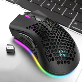 K-Snake BM600 RGB Lightweight Wireless Gaming Mouse with 1600 DPI and 7 Programmable Keys