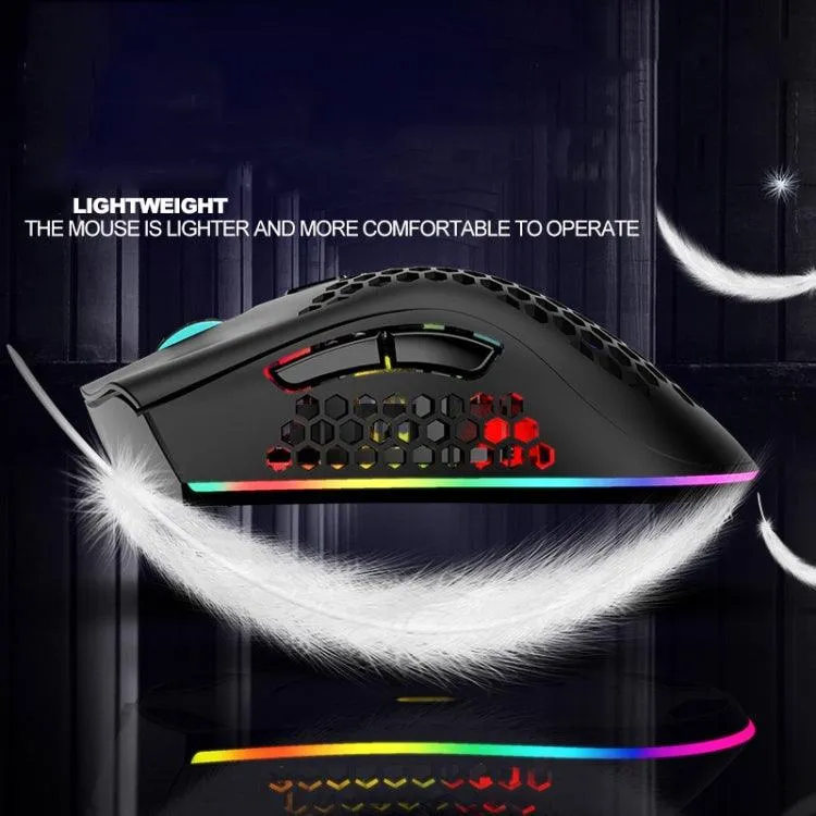 K-Snake BM600 RGB Lightweight Wireless Gaming Mouse with 1600 DPI and 7 Programmable Keys