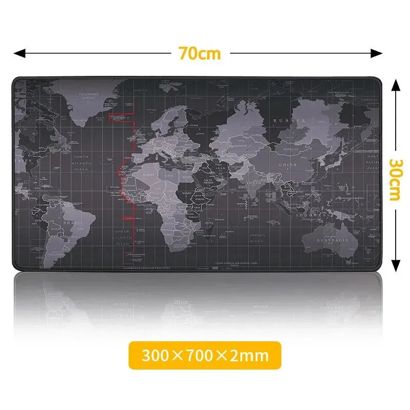 Large Mouse Pad Gaming | Gamer Map Mouse Mat HD Print Smooth