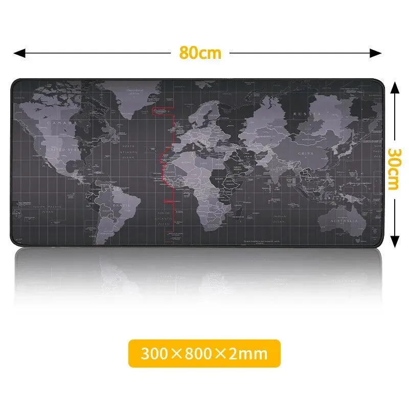 Large Mouse Pad Gaming | Gamer Map Mouse Mat HD Print Smooth