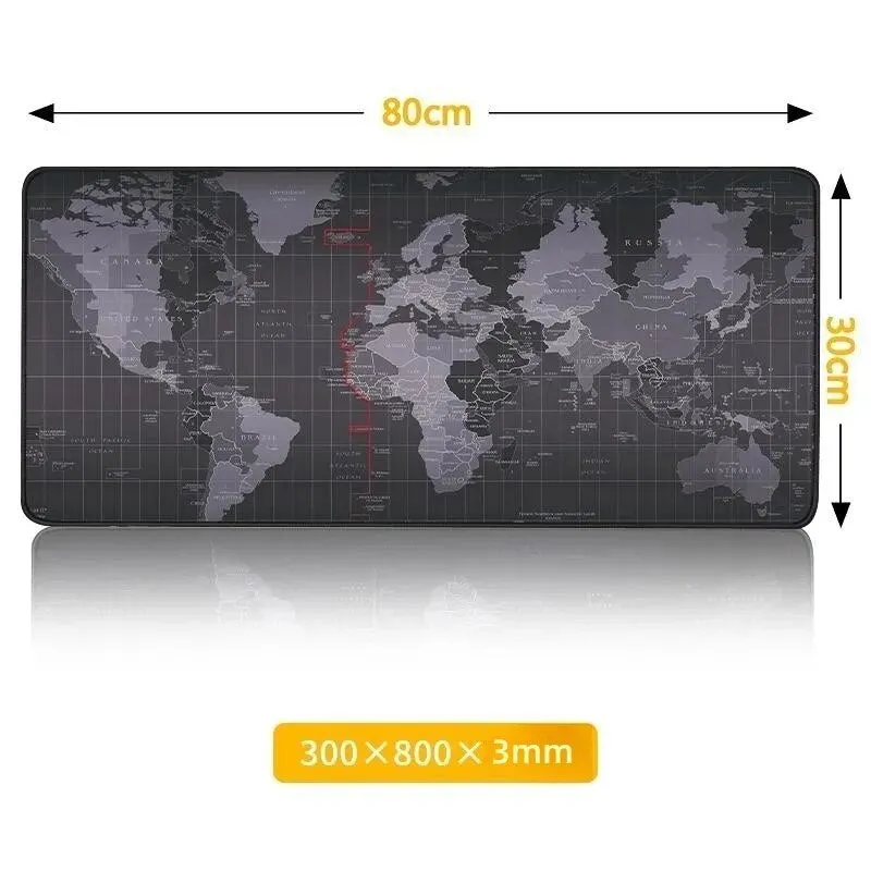 Large Mouse Pad Gaming | Gamer Map Mouse Mat HD Print Smooth