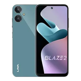 Lava Blaze 2 (6GB RAM, 128GB Storage) - Glass Blue | 18W Fast Charging | 6.5 inch 90Hz Punch Hole Display | Side Fingerprint Sensor | Upto 11GB Expandable RAM | 5000 mAh Battery