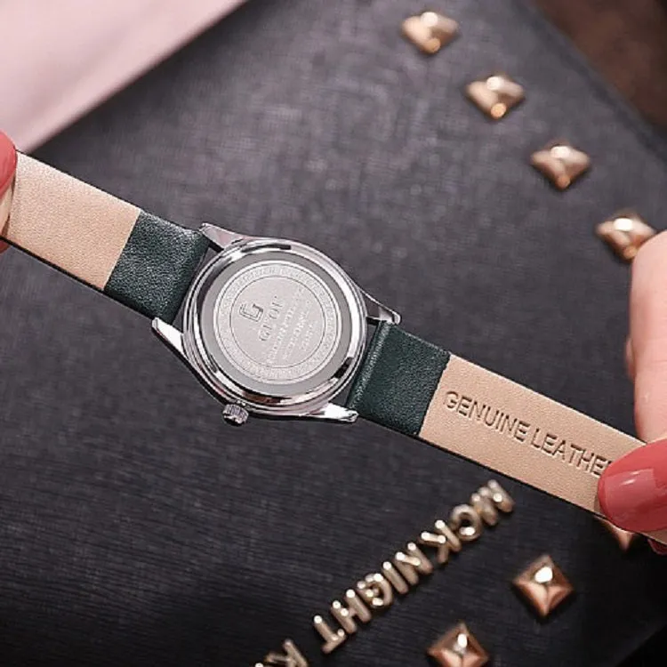 Leather Strap With Calendar Women's Watch