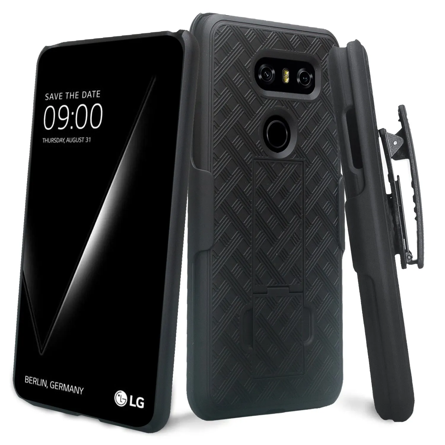 LG V30 Case,V30 Plus, Slim Rotating Swivel Clip Rugged Holster Shell Combo Clip Cover