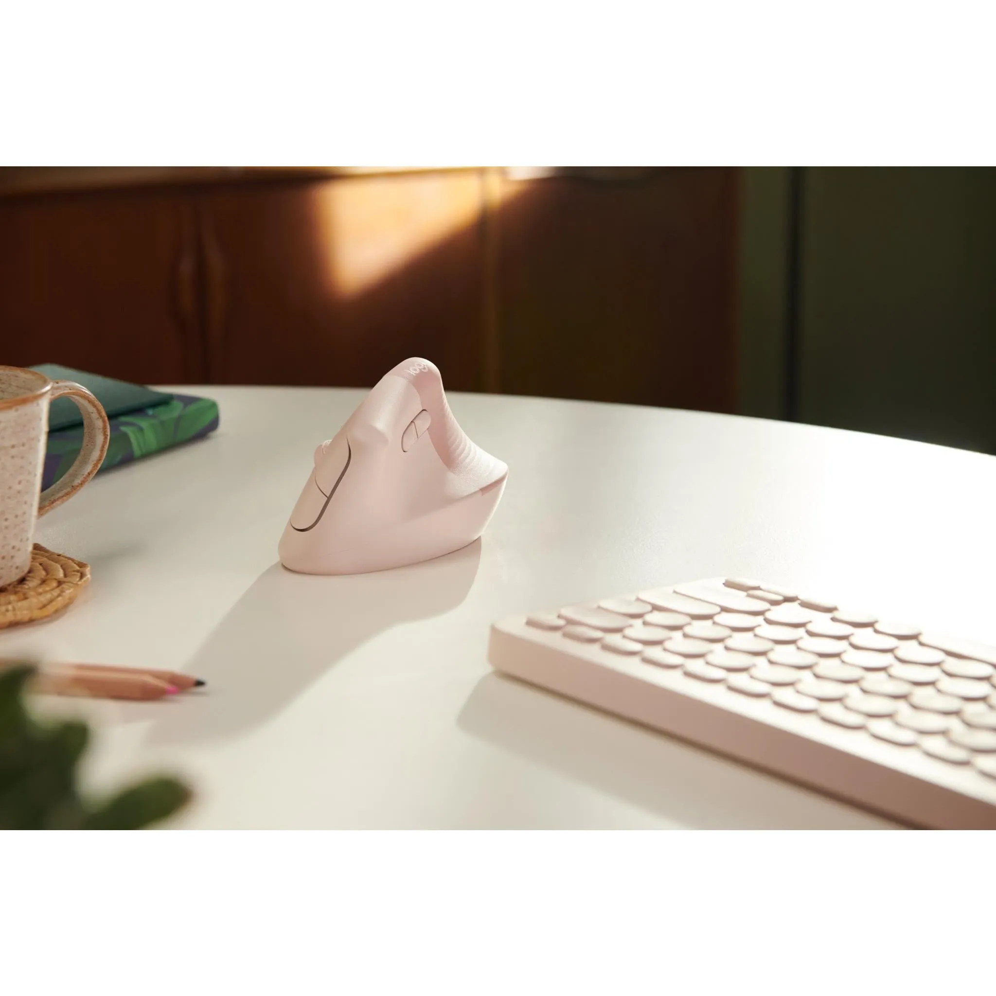 Logitech Lift Vertical Ergonomic Mouse (Rose)