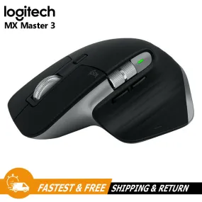 Logitech MX Master 3 Advanced 7 Buttons Wireless Laser Mouse for Mac, 910-005647