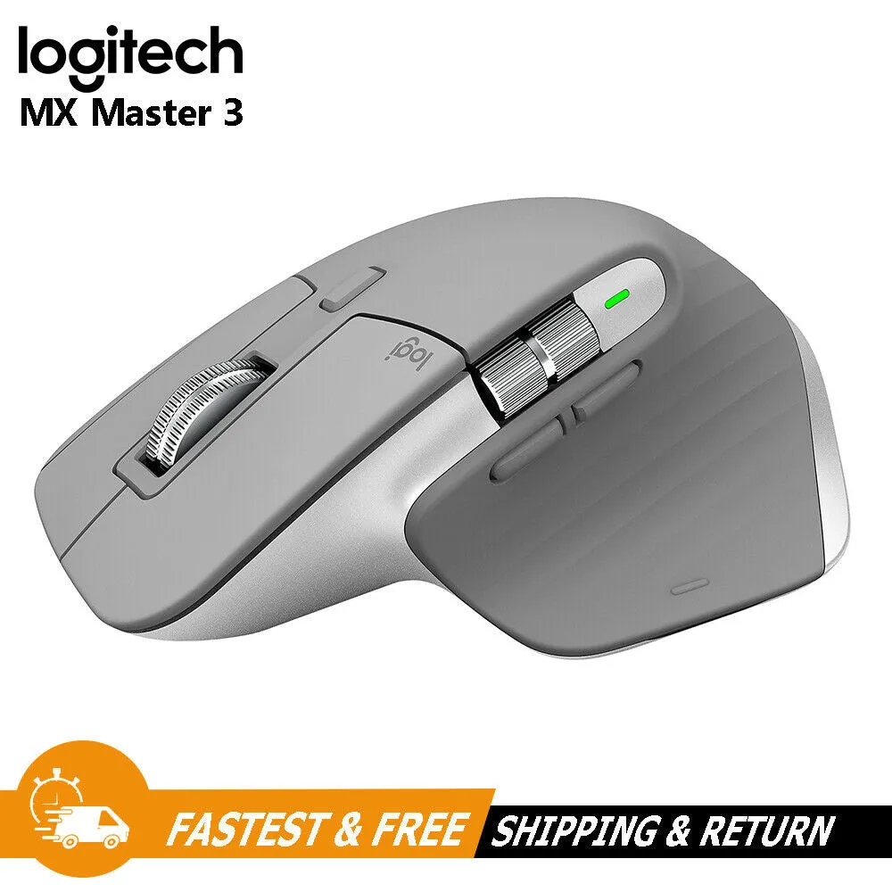 Logitech MX Master 3 Advanced 7 Buttons Wireless Laser Mouse for Mac, 910-005692