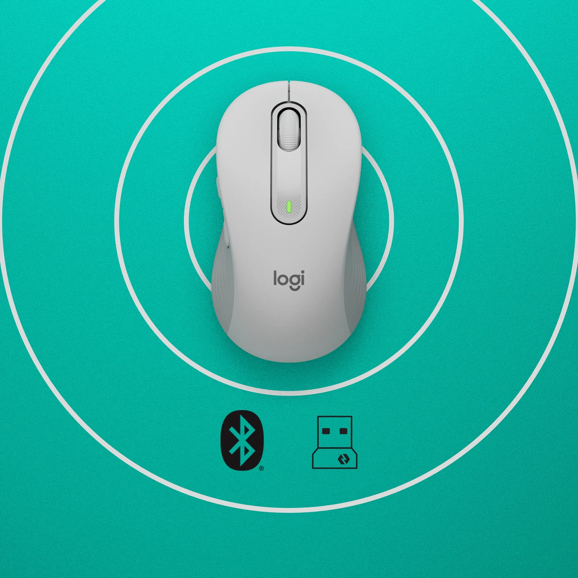 Logitech Signature M650 For Business - Mouse - Wireless - Bluetooth, 2.4 Ghz - Logitech Logi Bolt Usb Receiver - Off-Whi