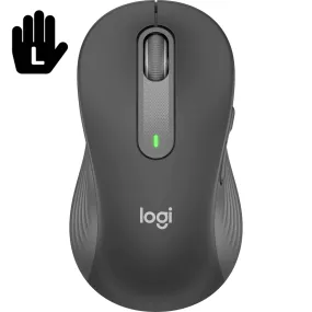 Logitech Signature M650 Large Left Handed Wireless Mouse Ergonomic Graphite Grey