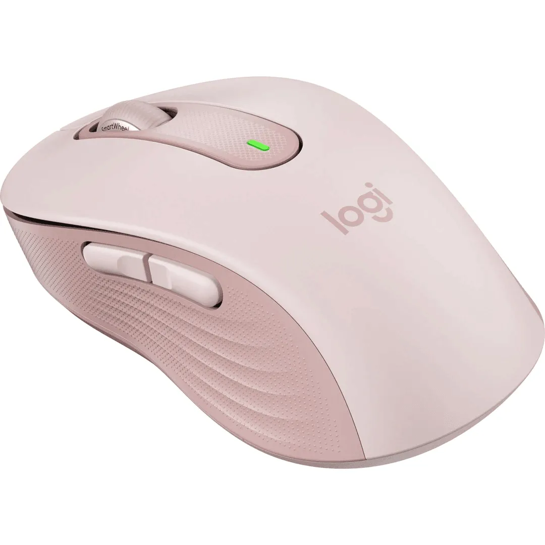 Logitech Signature M650 Wireless Mouse Ergonomic Rose Pink