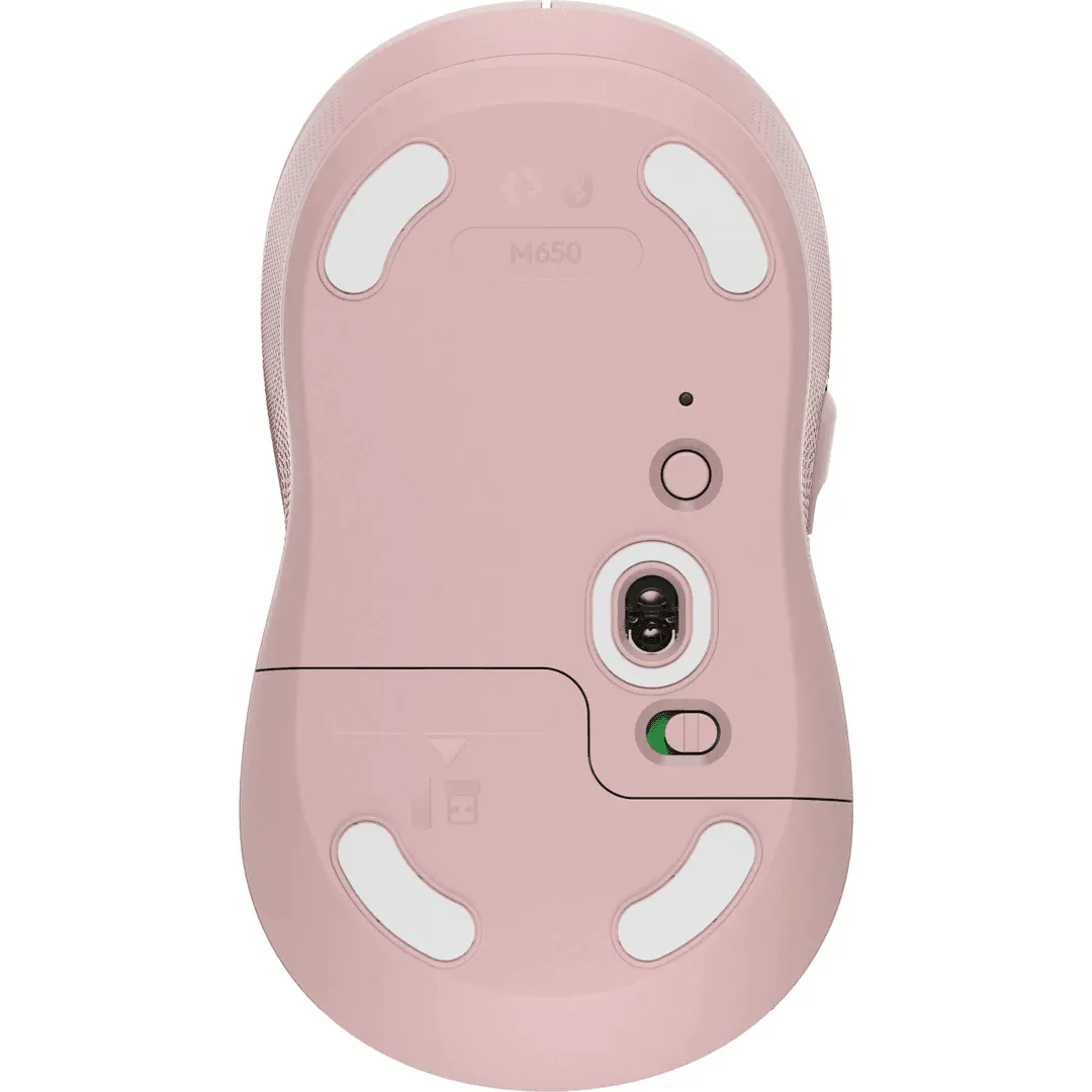 Logitech Signature M650 Wireless Mouse Ergonomic Rose Pink