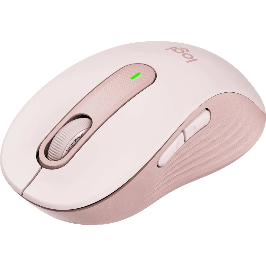 Logitech Signature M650 Wireless Mouse Ergonomic Rose Pink