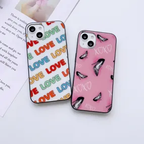 LOVE and XOXO Pattern Glass Case