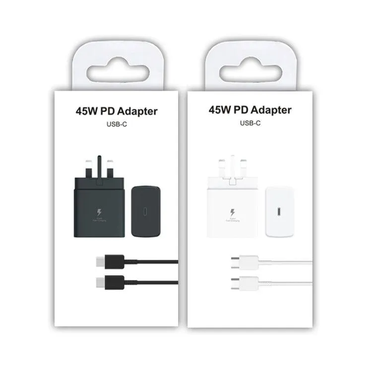 M135 45W UK Plug USB-C Fast Charger with 5A Type-C Cable for Quick Device Charging