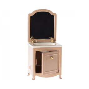 Maileg Sink Dresser w. Mirror - Dark Powder