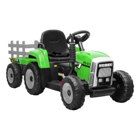 Mazam Ride On Tractor 12V Kids Electric Vehicle Toy Cars W/ Trailer Child Gift