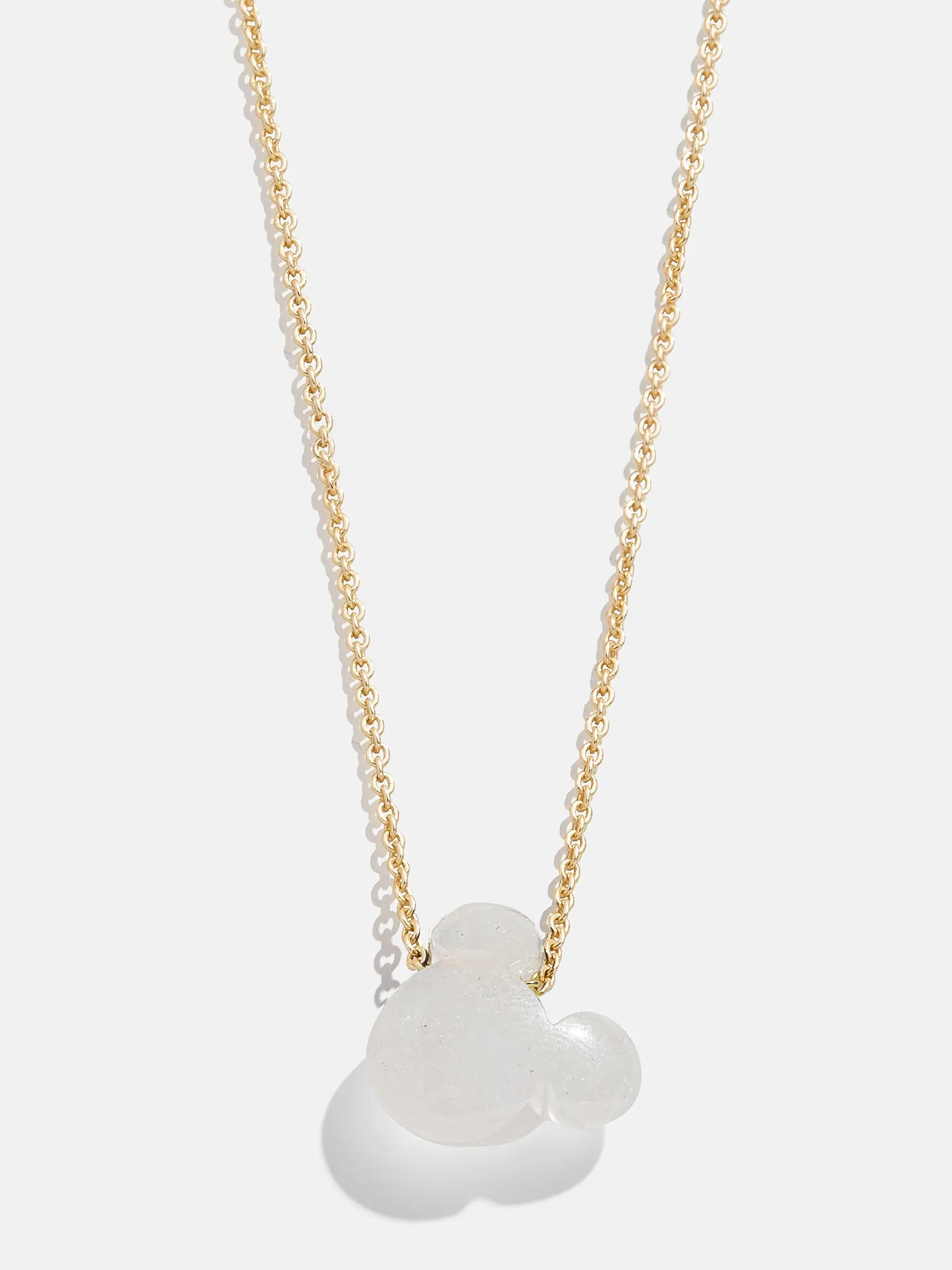 Mickey Mouse Disney Stone Pendant Necklace - White Quartz