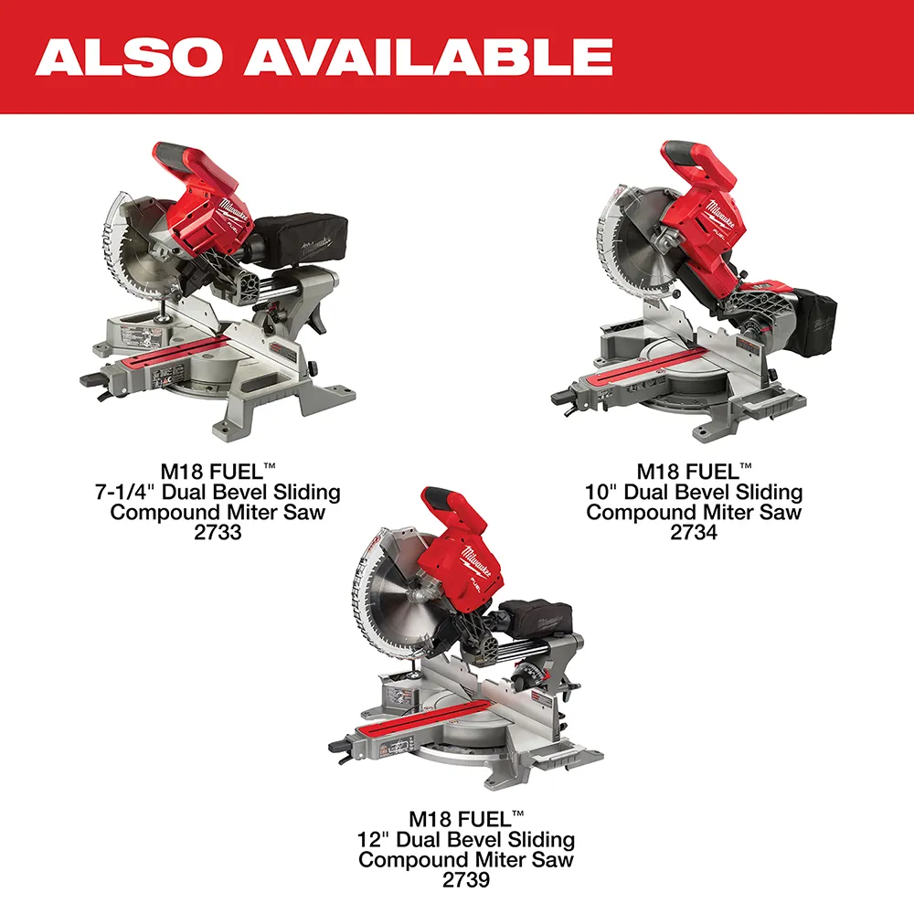 Milwaukee M18 Fuel 7-1/4". Dual Bevel Sliding Compound Miter Saw Kit