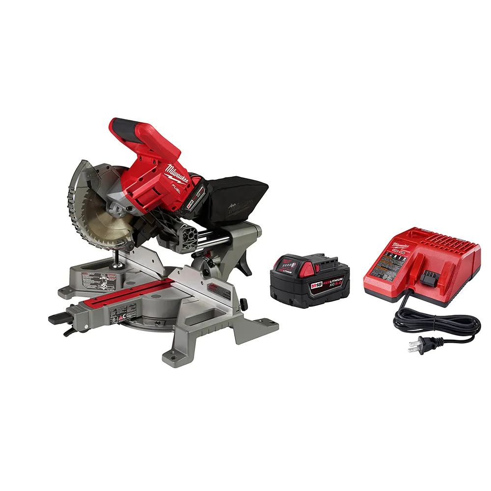 Milwaukee M18 Fuel 7-1/4". Dual Bevel Sliding Compound Miter Saw Kit