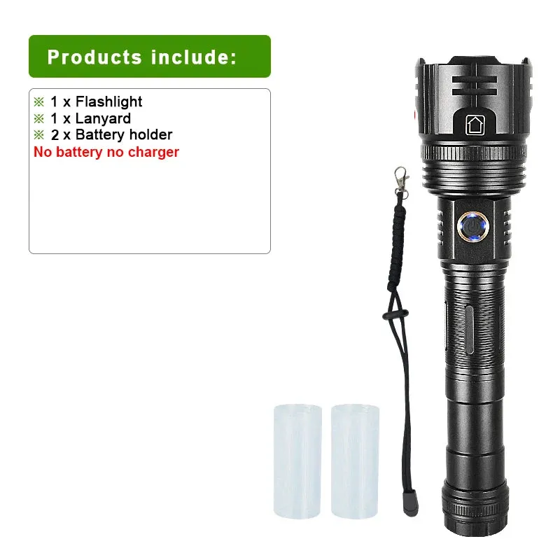 Most Powerful Flashlight Long Range Led Flashlight Ultra Strong Spotlight LED Lantern Zoom LED Torch Waterproof Hand Lamp