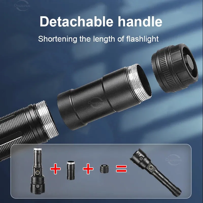 Most Powerful Flashlight Long Range Led Flashlight Ultra Strong Spotlight LED Lantern Zoom LED Torch Waterproof Hand Lamp