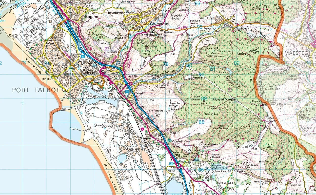 Neath Port Talbot County Map