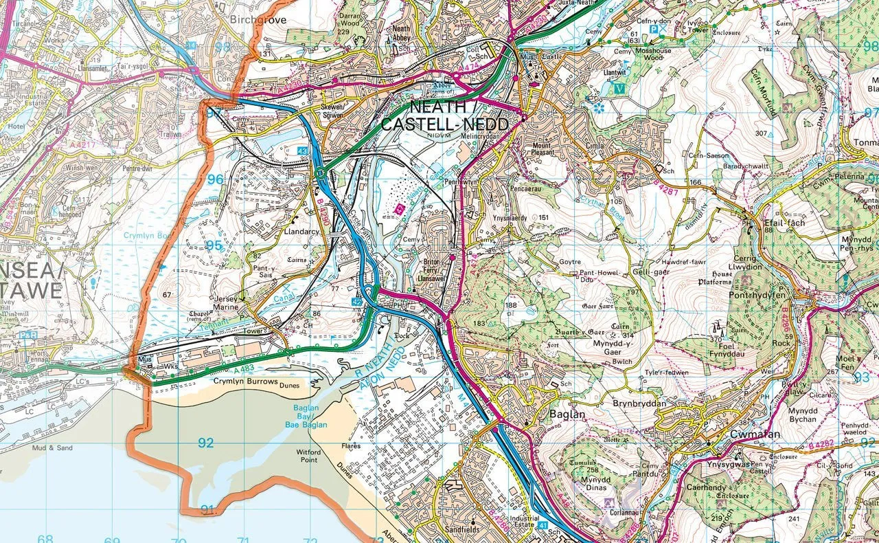 Neath Port Talbot County Map