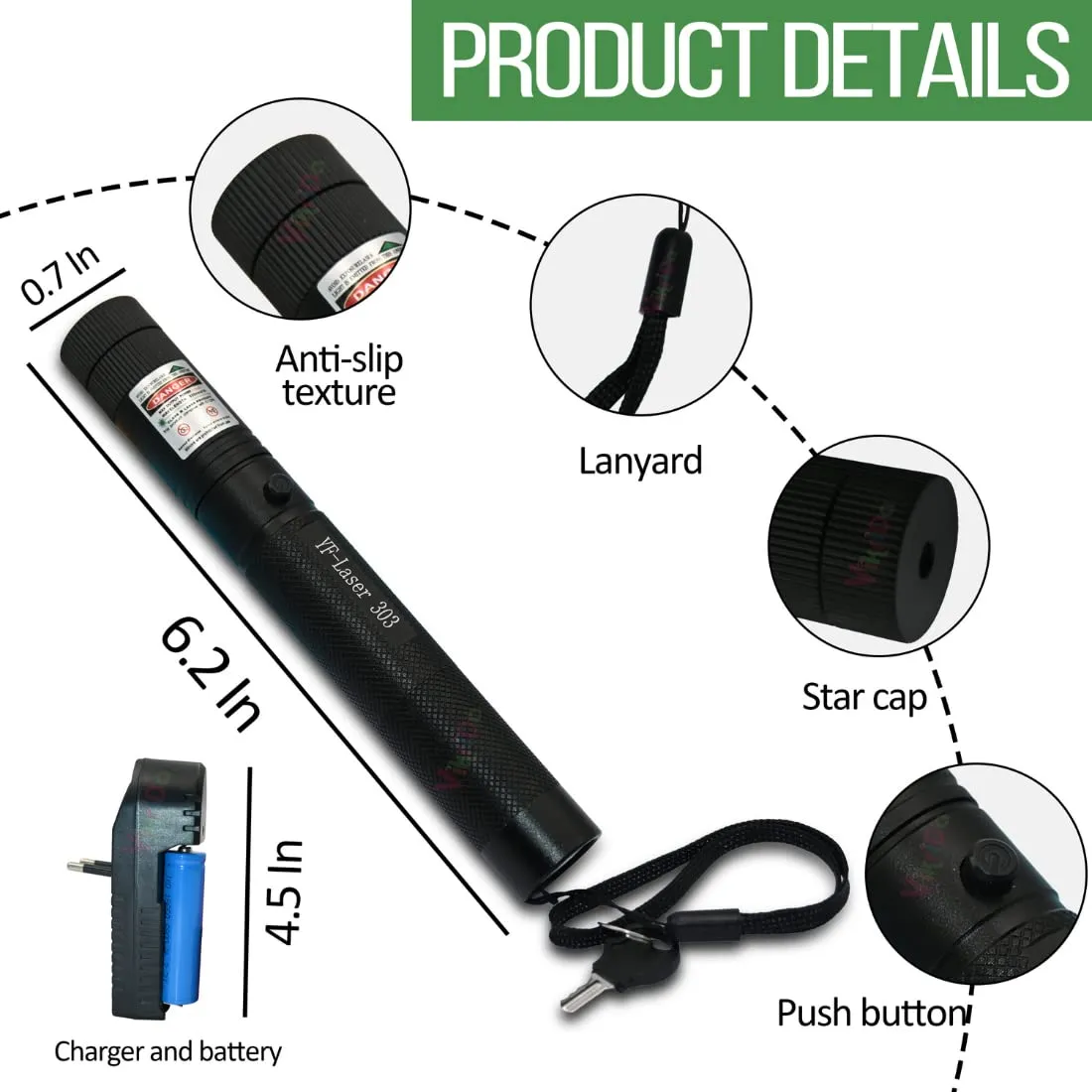 (NET) 6 In 1 Laser Pen / KQ606