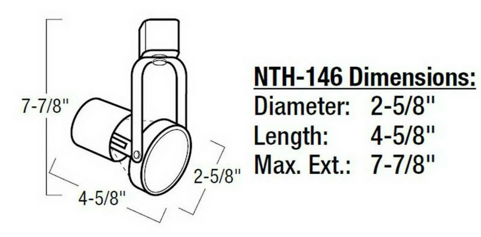 Nora NTH-146 Four Light PAR20 Gimbal Ring Track Kit in White Finish