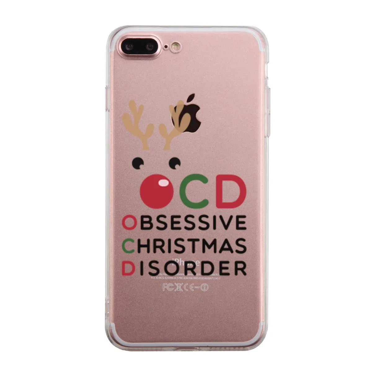 OCD Obsessive Christmas Disorder Cute Clear Phonecase