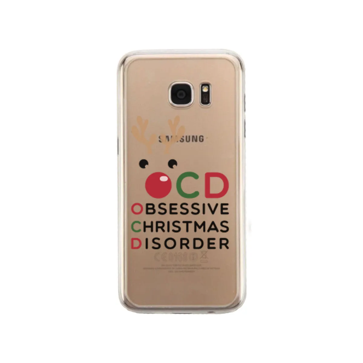 OCD Obsessive Christmas Disorder Cute Clear Phonecase