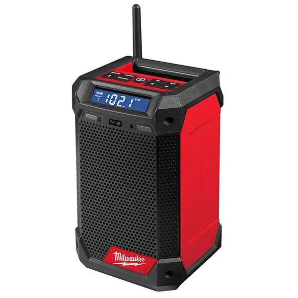 Open Box - Milwaukee M12 12-Volt Lithium-Ion Cordless Bluetooth/AM/FM Jobsite Radio with Charger