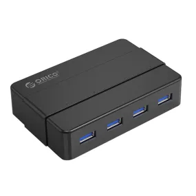 Orico 4 Port Usb Hub | 4X Usb3.0 | With Additional Power Supply - Black