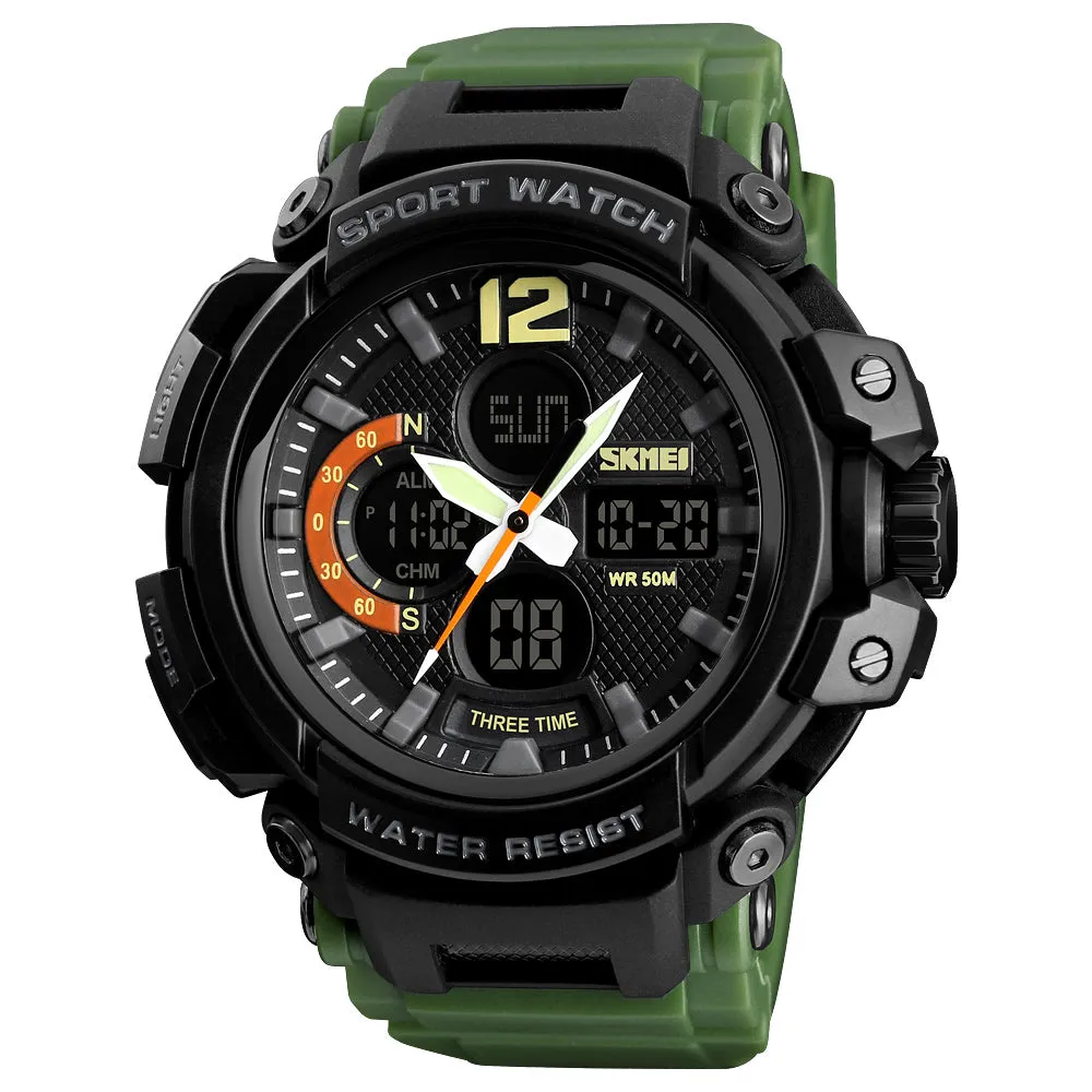 Outdoor exploration three time motion electronic watch W2313843