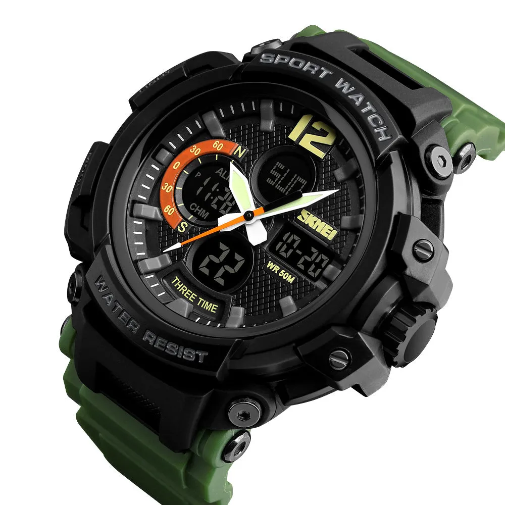 Outdoor exploration three time motion electronic watch W2313843