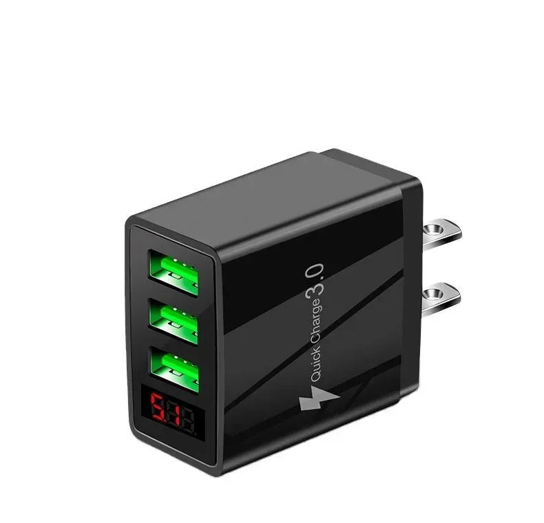 PBG 3 Port Wall Charger with LED Voltage Display Charge 3 Devices at once!