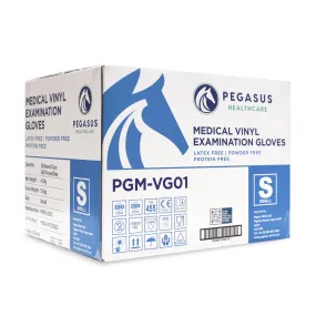 Pegasus Healthcare Clear Vinyl Examination Gloves Case - 1000 Disposable Gloves