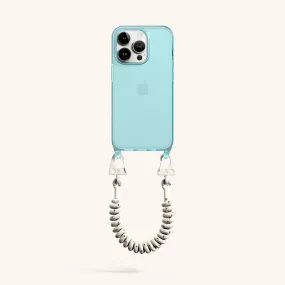 Phone Case with Spiral Rope in Pool Clear   Chalk