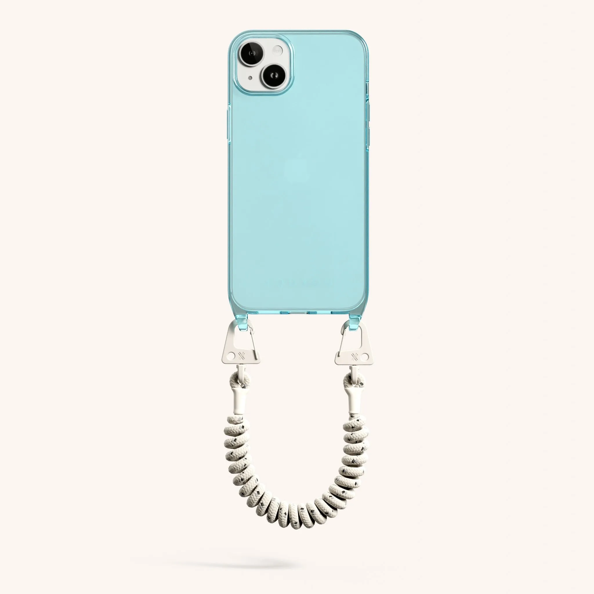 Phone Case with Spiral Rope in Pool Clear   Chalk