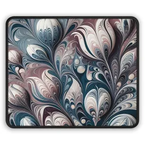 Pink, blue and purple colors pastel tones tulip patterned marbling art Gaming Mouse Pad