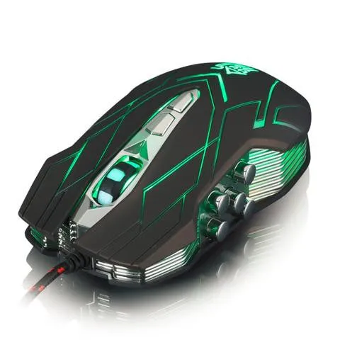 PRO | GAMER HOT "FRANKENSTEIN X9" LED USB WIRED OPTICAL GAME MOUSE ADJUSTABLE 3200 DPI PC LAPTOP 10 BUTTONS