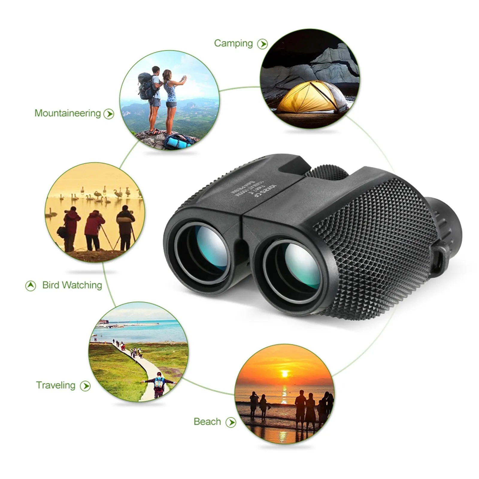 Professional Binoculars 10x25 BAK4 Prism High Powered Binocular Portable Hunting Telescope Scope  monocular luneta