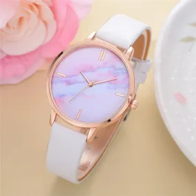 Rainbow Edition Marble Wristwatches Quartz