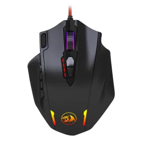 Redragon IMPACT 12400DPI MMO Gaming Mouse - Black - RD-M908