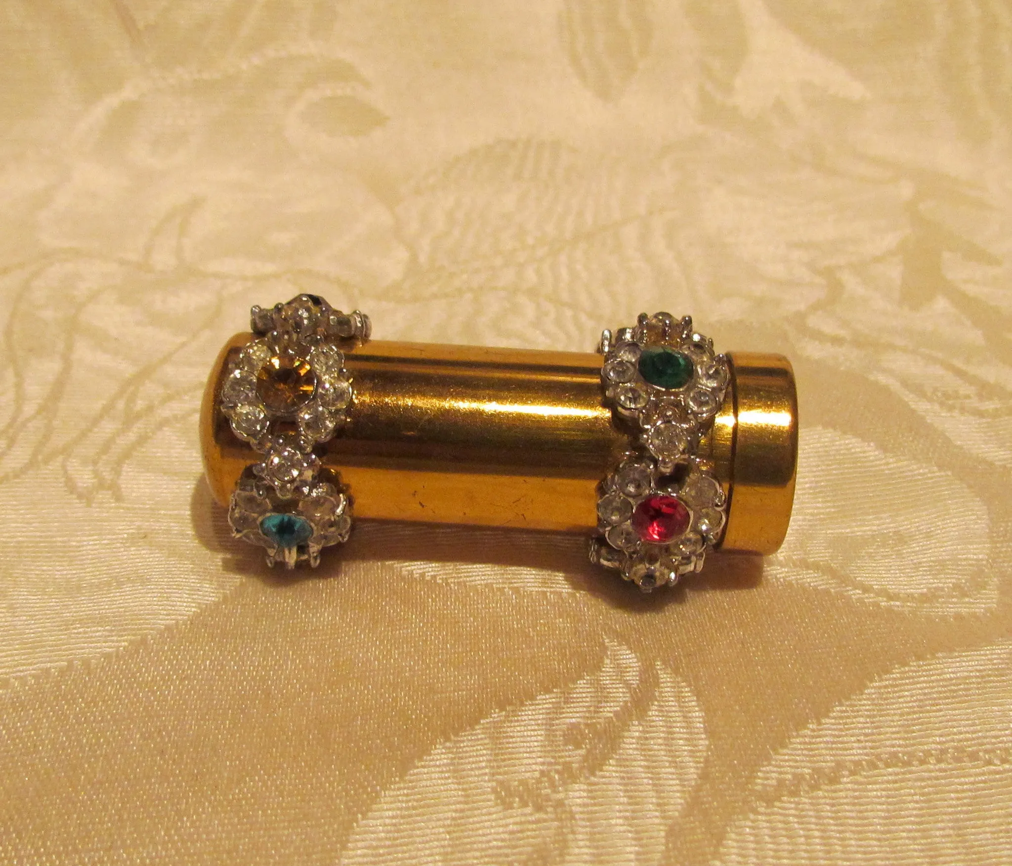 Rhinestone Lipstick Case Vintage Lipstick Holder Unused