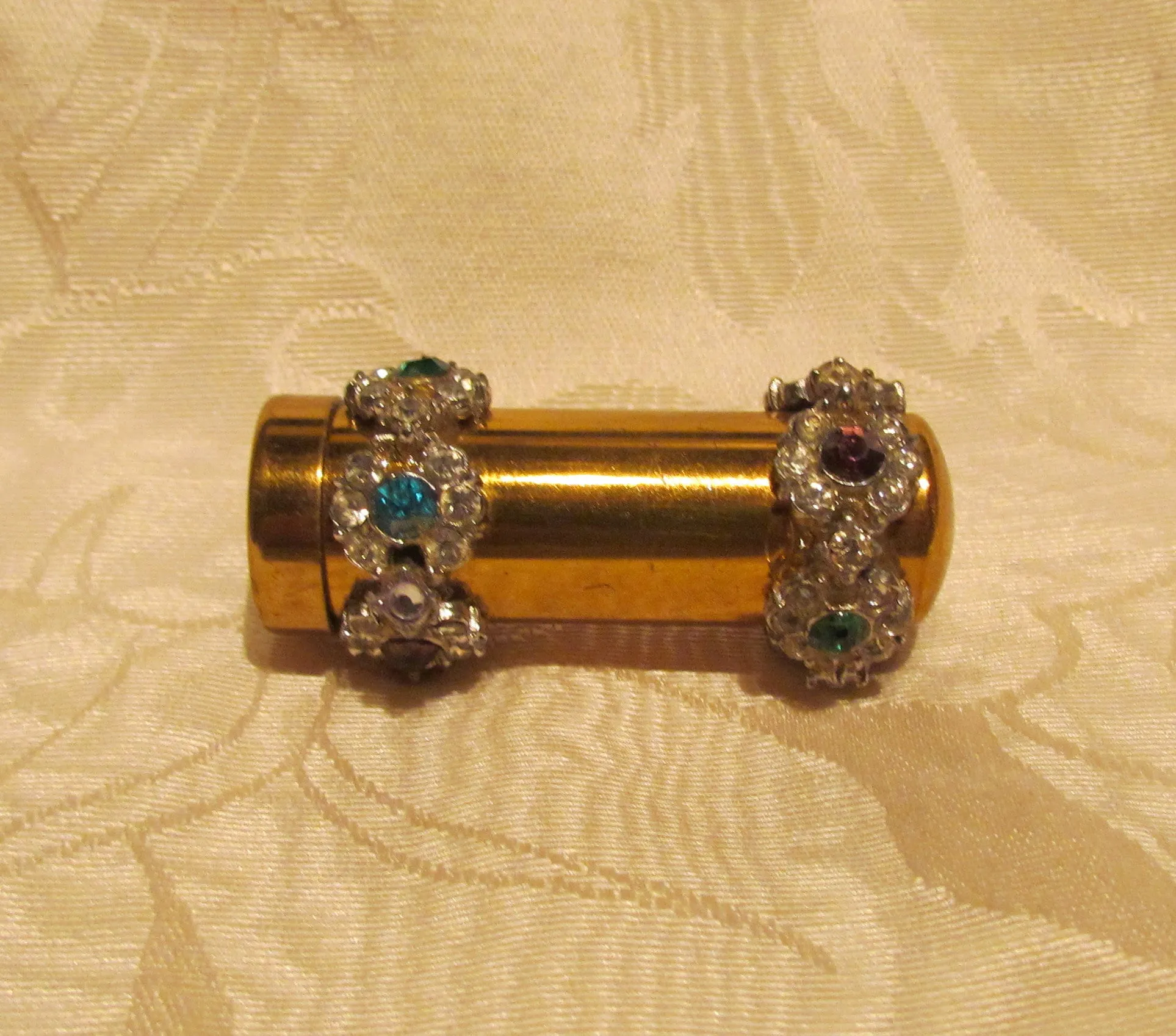 Rhinestone Lipstick Case Vintage Lipstick Holder Unused