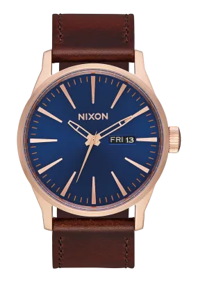 Sentry Leather - Rose Gold / Navy / Brown