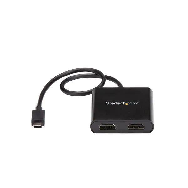 Startech.Com 2-Port Multi Monitor Adapter, Usb-C To 2X Hdmi Video Splitter, Usb Type-C Dp Alt Mode To Hdmi Mst Hub, Dual