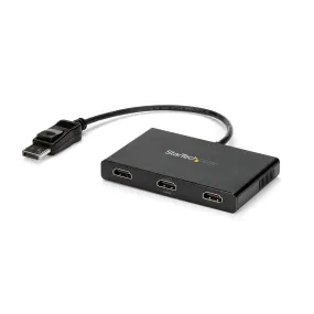 Startech.Com 3-Port Multi Monitor Adapter, Displayport 1.2 To Hdmi Mst Hub, Triple 1080P Hdmi Monitor, Video Splitter Fo