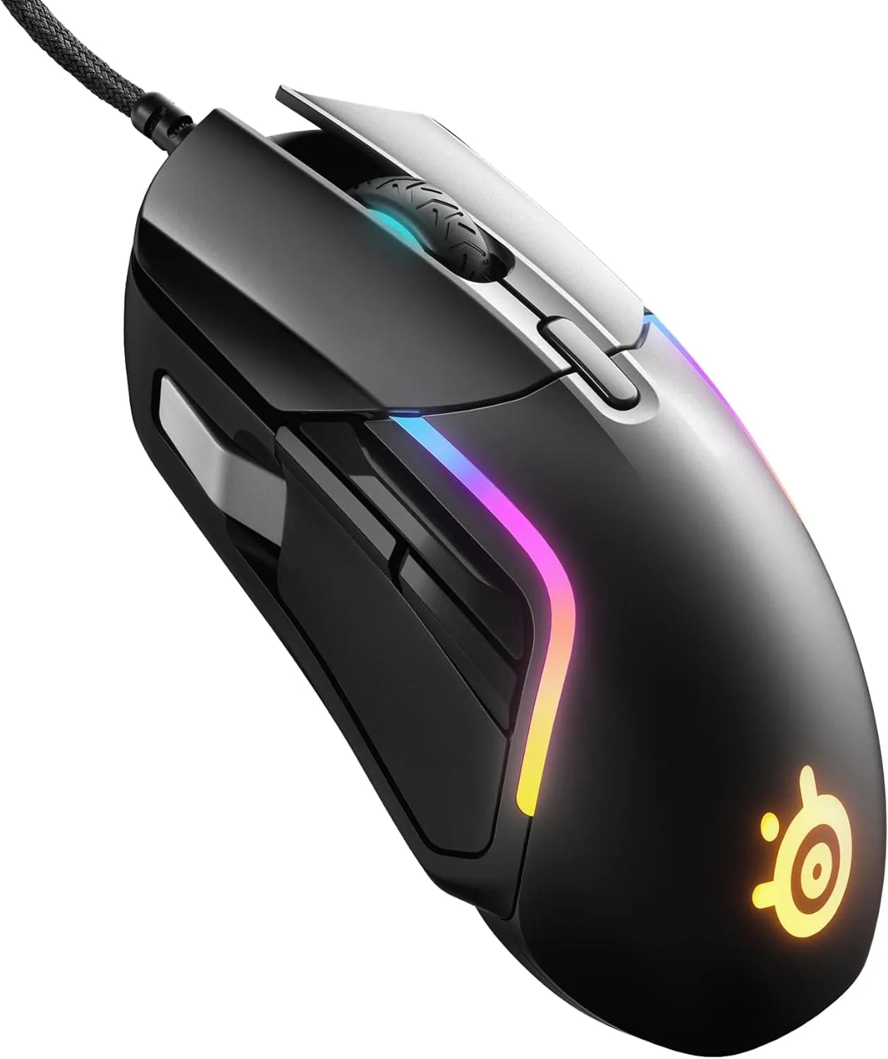 SteelSeries Rival 5 Gaming Mouse, 18,000 CPI Sensor, 9 Programmable Buttons, 85g, FPS, MOBA, MMO, Battle Royale, Black